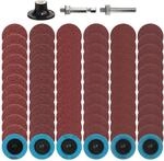 Schnellwechselscheiben 50mm, 75tlg. Schleifscheiben Set Mit 1/4" Halter,...