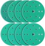 Schleifpapier 150mm Klett 80 St&uuml;ck K&ouml;rnung Mix 15 Loch F&uuml;r Exzenterschleifer