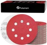 120x Schleifpapier 125mm Klett 240 K&ouml;rnung F&uuml;r Exzenterschleifer 8 Loch