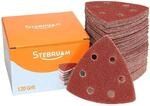 Deltaschleifpapier 65 St&uuml;ck Klett 120 K&ouml;rnung 93mm Mit Staubabsaugung