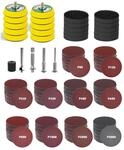 325tlg. Klett Schleifpapier Set 50mm K&ouml;rnung 80-3000 F&uuml;r Auto, Holz, Metall