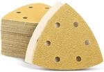 Dreiecksschleifpapier 50 Blatt Mix 93mm Mit 6 L&ouml;chern, K&ouml;rnung 60-240