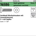Senkblechschraube Iso 14586 M.innensechsrund/zapfen 4,8 X 55 -f Stahl Geh&auml;rtet