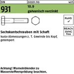 Din 931/iso 4014 Sechskant-schaftschraube M30x200 Stahl 10.9 Galvanisch Verzinkt