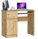 Pc-schreibtisch Akord Piksel Links In Der Farbe Eiche Artisan Schublade Und 3 Ablagen
