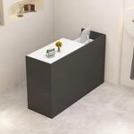 Empfangstheke Mit Stauraum, 80-200 Cm, Holz, F&uuml;r B&uuml;ro, Praxis, Salon