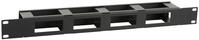 Lanview 1he 19" S Kabelmanagement-panel Mit Abdeckung, Schwarz, Rao410bl