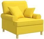 Xl-sessel Mit Kissen Helles Gelb Stoff Vidaxl