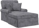 Chaise Lounge Mit Rock Dunkelgrau 157 X 91 X 91 Cm Ares Vidaxl