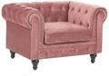 Sessel Chesterfield Samtstoff Rosa