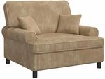 Xxl-sessel Mit Kissen Beige 1,5 Linien Stoff Vidaxl