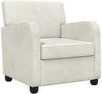 Sessel Creme Samt Vidaxl