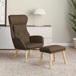 Relaxsessel Mit Hocker Braun Stoff Vidaxl