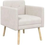 Akzentstuhl Creme Chenille-stoff Vidaxl