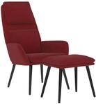 Relaxsessel Mit Hocker Weinrot Stoff Vidaxl