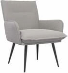 Sessel Hellgrau Boucl&eacute; Vidaxl