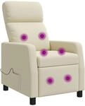 Massage Relaxsessel Creme Kunstleder Vidaxl