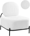 Sessel Lunde Boucl&eacute; Wei&szlig;