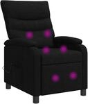 Massage Relaxsessel Schwarz Stoff Vidaxl