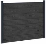 Zaunelement Wpc Und Aluminium Schwarz Vidaxl