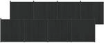 Zaunelement 8 Stk. 1405 X 186,5 Cm Wpc Und Aluminium Schwarz Vidaxl
