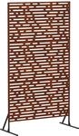 Sichtschutz 100 X 50 X 180 Cm Wetterfeststahl Rostoptik Vidaxl