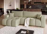 Ecksofa Schlafsofa Sofa Anabel Max In Stoff Centaur Mintgr&uuml;n Ottomane Links