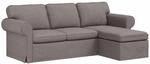 Sofa Taupe 215 X 138 X 80 Cm Stoff Vidaxl
