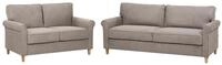 Sofa Set 5-sitzer Ronneby Stoff Hellbraun