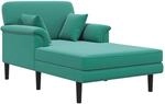 Chaiselongue T&uuml;rkis Samt Vidaxl