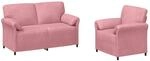 Sofa Set 2 Stk. Rosa Samt Vidaxl