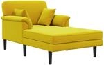 Chaiselongue Gelb Samt Vidaxl