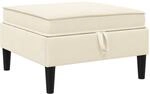 Sofa-hocker Mit Stauraum Creme Samt Vidaxl