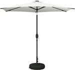 Vidaxl Garden Parasol With Led Lights And Base 2.7 X 2.7 M Polyester