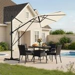 Woltu Sonnenschirm Gartensonnenschirm 360&deg; Drehbar Mit 5 Neigungsstufen,