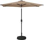 Vidaxl Garden Parasol With Led Lights And Base 2.7 X 2.7 M Polyester