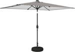Vidaxl Garden Parasol With Led Lights And Base 2 X 3 M Polyester
