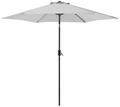 Beliani - Sonnenschirm Hellgrau Polyester Aluminium ⌀ 270 Cm Garten Terrasse...