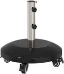 Vidaxl Granite Parasol Base With Wheels For 40-50 Mm Pole 29 Kg Black