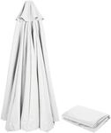 Sonnenschirm Ersatzbezug 200cm Wei&szlig; Uv-schutz 6 Streben F&uuml;r Garten & Terrasse