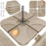 Kesser&reg; Sonnenschirmst&auml;nder 4-teilig, 60l/80kg, F&uuml;r Ampelschirm - Marmor