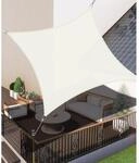Sonnensegel 2x2m Wasserdicht Cremewei&szlig; Mit 95% Uv-schutz F&uuml;r Terrasse & Garten