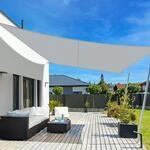 Sonnensegel 2.5x3.5m Wasserdicht Rechteckig Hellgrau 95% Uv-schutz F&uuml;r...