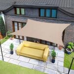 Rechteckiges Sonnensegel 2x3m, Wasserdicht, 95% Uv-schutz, Taupe