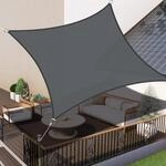 Sonnensegel 3x3m Wasserdicht Anthrazit Uv-schutz F&uuml;r Garten & Terrasse