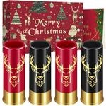 Schnapsgl&auml;ser Hirschkopf 4er Set Mit Geschenkbox, Jagdgeschenk F&uuml;r M&auml;nner