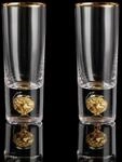 Kristall Schnapsgl&auml;ser Mit 24k Blattgold, 6cl, 2 St&uuml;ck