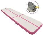 Aufblasbare Gymnastikmatte Mit Pumpe 800x100x20 Cm Pvc Rosa Vidaxl