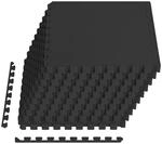Fu&szlig;matten 40 Stk. Schwarz 14,4 M&sup2; Eva-schaum Vidaxl