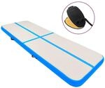 Vidaxl Inflatable Gymnastics Mat With Pump 400x100x15 Cm Pvc Blue